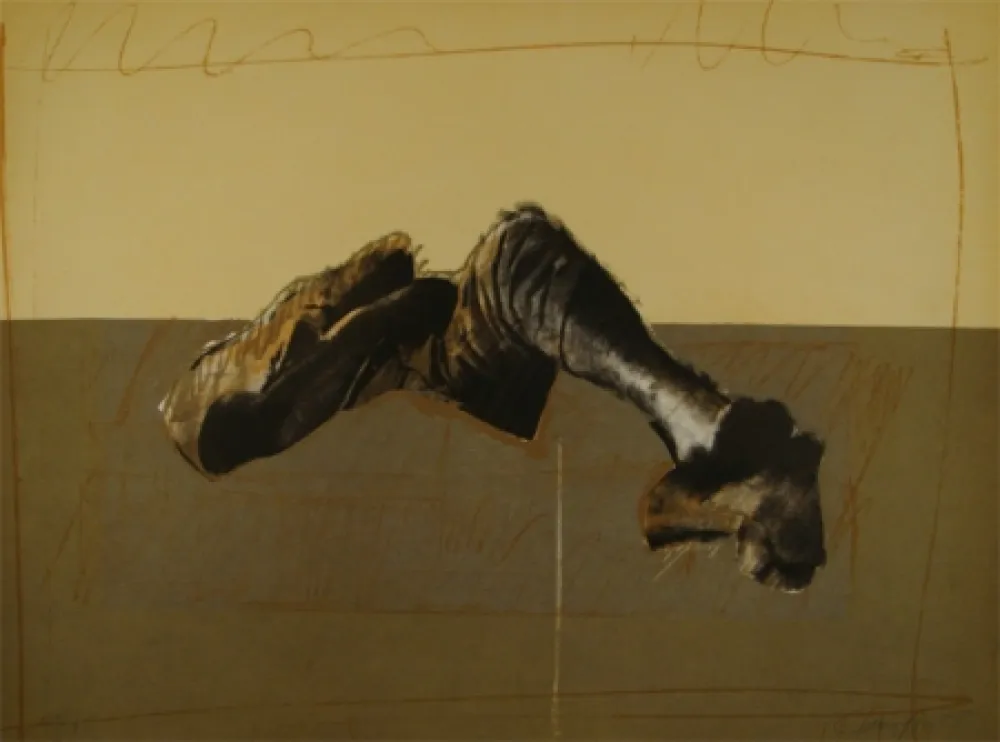 Lithografie Canogar - Figura en paisaje