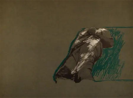 Lithografie Canogar - Figura sobre la Hierba