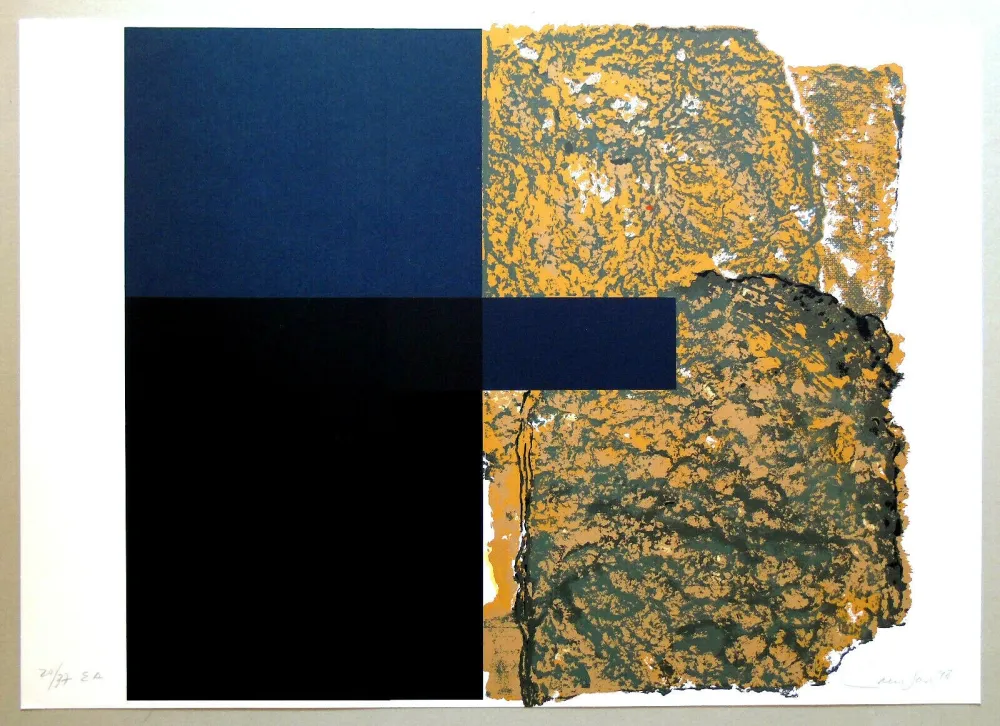 Zeefdruk Canogar - Hommage à Federico Garcia Lorca