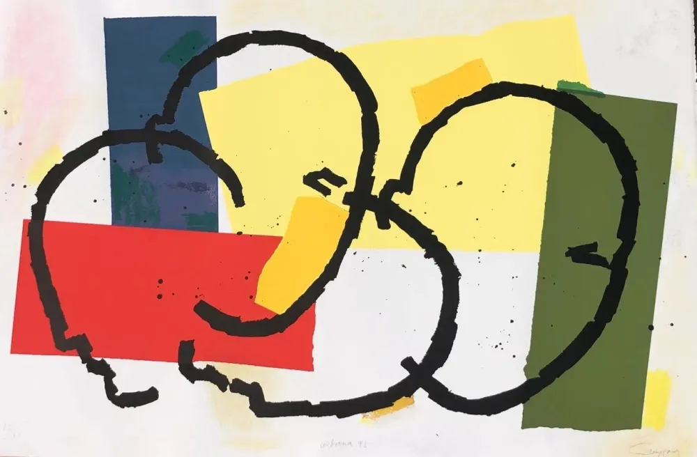 Zeefdruk Canogar - Urbana 95