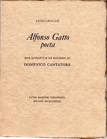 Geïllustreerd Boek Cantatore - Alfonso Gatto Poeta