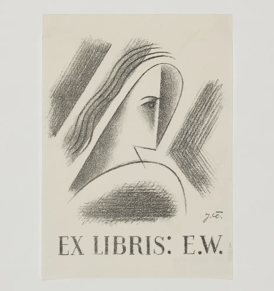 Lithografie Capek - Exlibris E.W. 