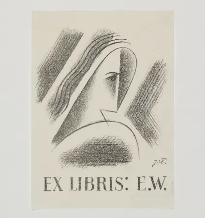 Lithografie Capek - Exlibris E.W. 