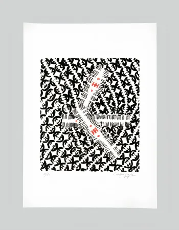 Lithografie Capogrossi - Giuseppe capogrossi (1900–1972) - Lithography on Fabriano paper - 1957