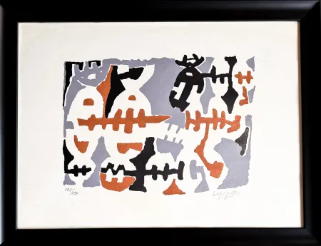 Lithografie Capogrossi - Giuseppe Capogrossi (1900–1972) - Untitled - Color lithograph on paper - 1957