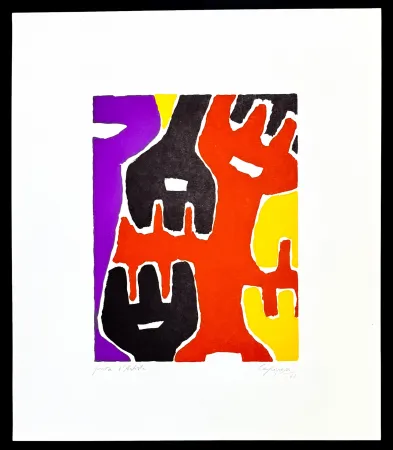 Geen Techniek Capogrossi - Giuseppe Capogrossi (1900–1972) - Zincography on paper - 1961