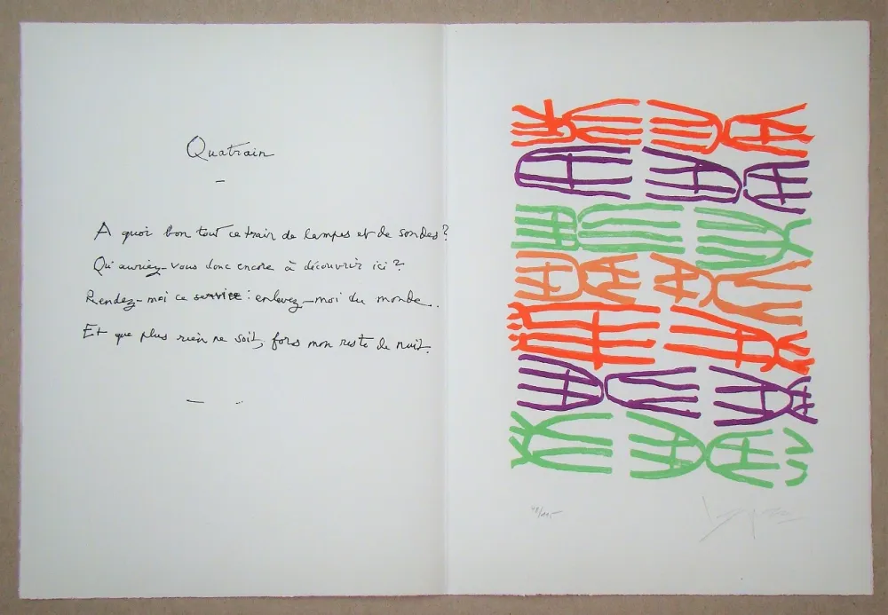 Lithografie Capogrossi - Hommage à Jean Cassou, 1971