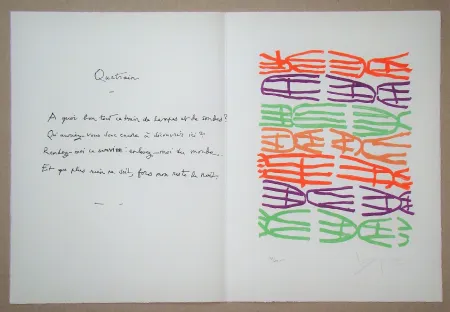 Lithografie Capogrossi - Hommage à Jean Cassou, 1971