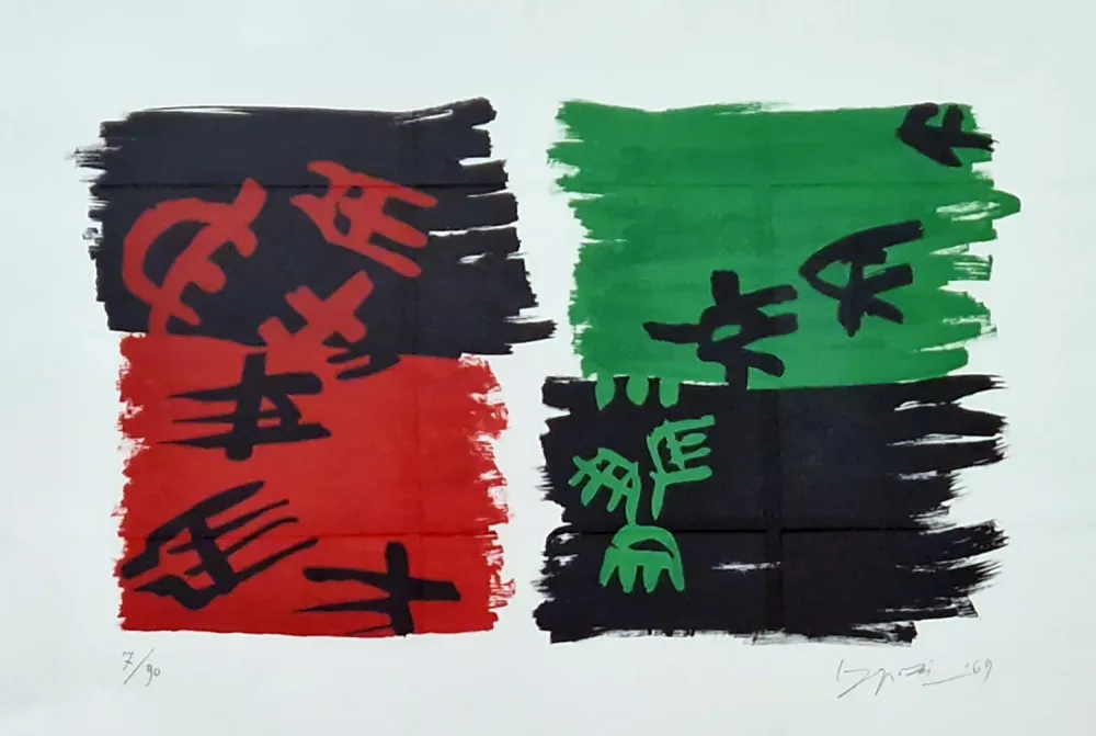 Lithografie Capogrossi - Litografia 1969