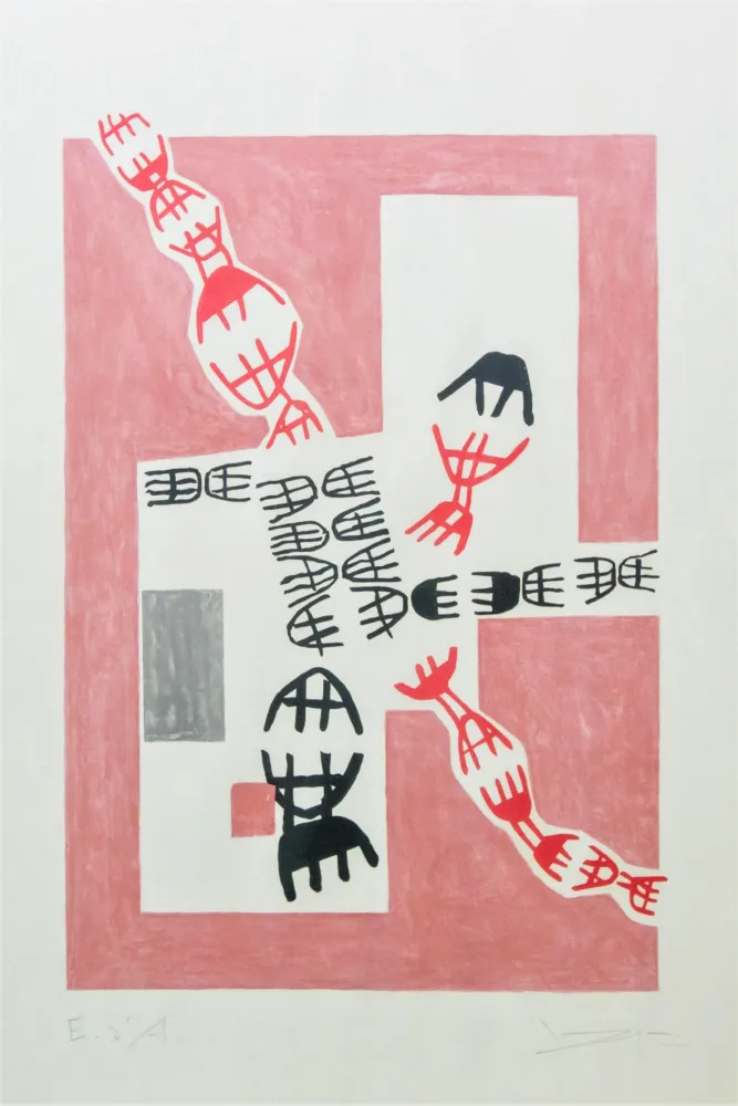 Lithografie Capogrossi - Opale 7