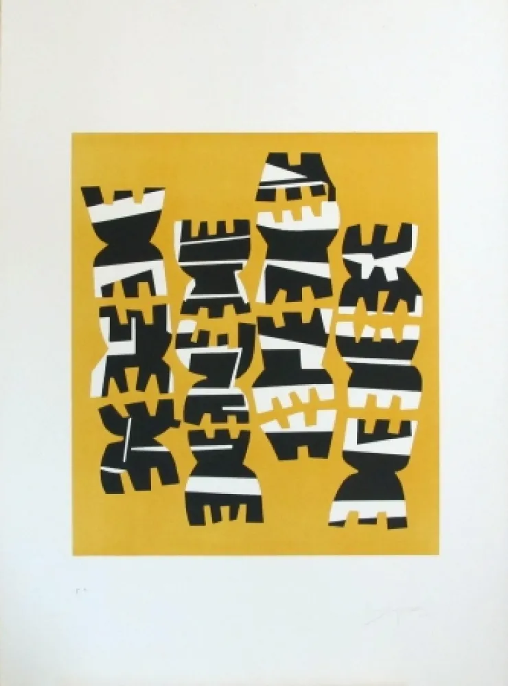 Lithografie Capogrossi - Quarzo n°8