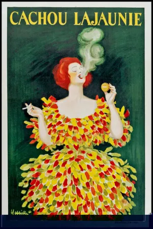 Lithografie Cappiello - CACHOU LAJAUNIE