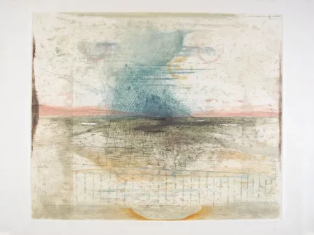 Ets En Aquatint Carcan - Le vent du Nord (Receuil 