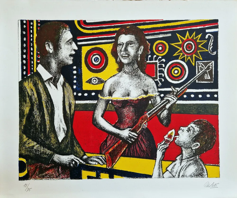 Lithografie Carletti - Tiro a segno