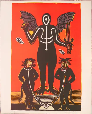 Lithografie Carmassi - Il Diavolo