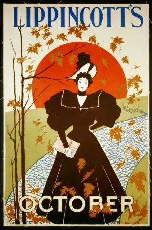 Lithografie Carqueville - Lippincott's October