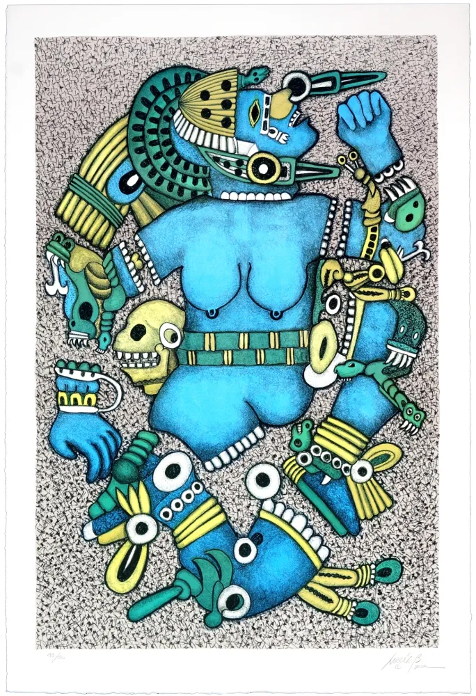 Lithografie Carrasco Bretón - Coyolxauhqui