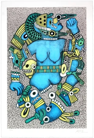 Lithografie Carrasco Bretón - Coyolxauhqui