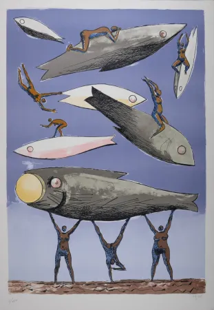 Lithografie Carybe - Composition