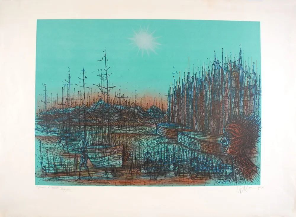 Lithografie Carzou - Bateau