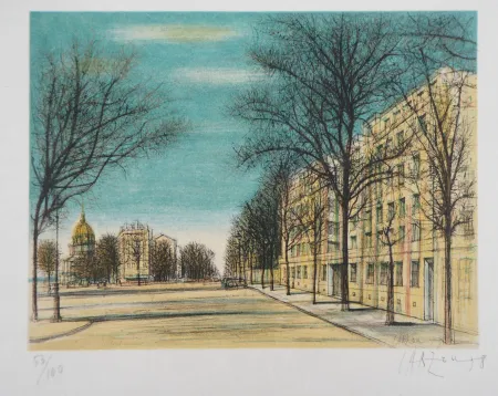 Lithografie Carzou - Boulevard des Invalides