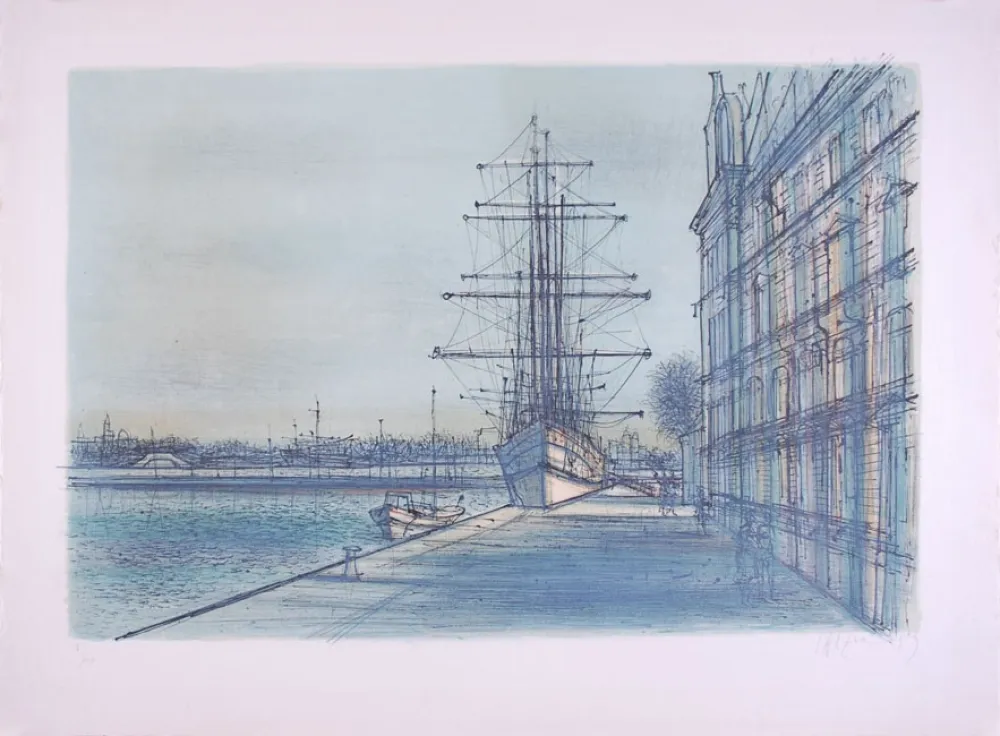 Lithografie Carzou - Le Bateau école à Venise
