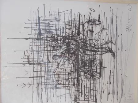 Lithografie Carzou - Le champ de bataille