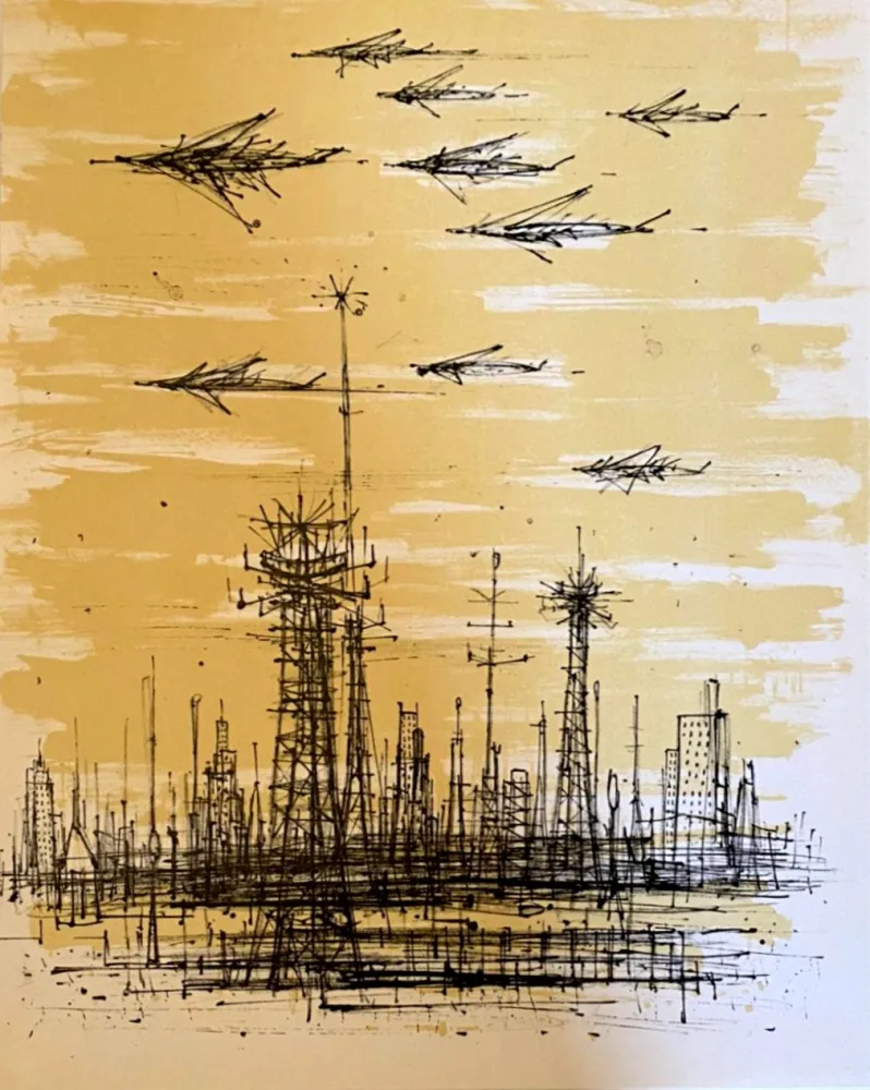 Lithografie Carzou - L'escadre