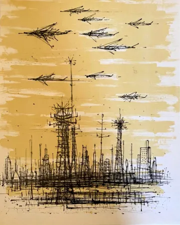 Lithografie Carzou - L'escadre