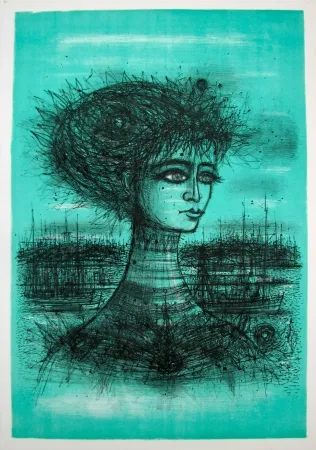 Lithografie Carzou - Palais de la Méditerranée, Nice (without text)