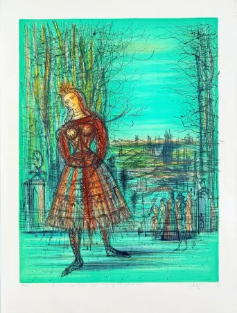 Lithografie Carzou - Princesse d'Azur
