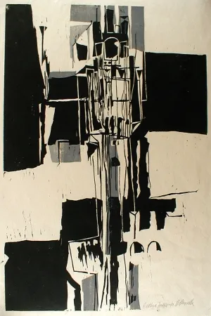 Houtsnede Casarella - Gothic Tower