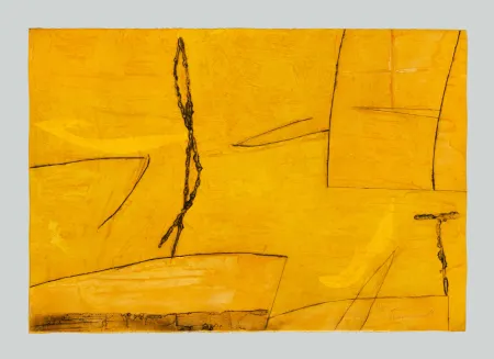 Ets En Aquatint Cascella - Composizione gialla