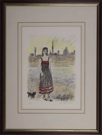 Lithografie Cascella - Firenze Ponte San Nicolò