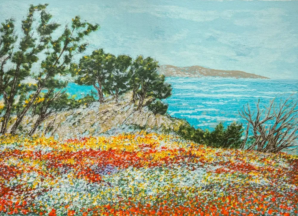 Zeefdruk Cascella - Prospettive a colori