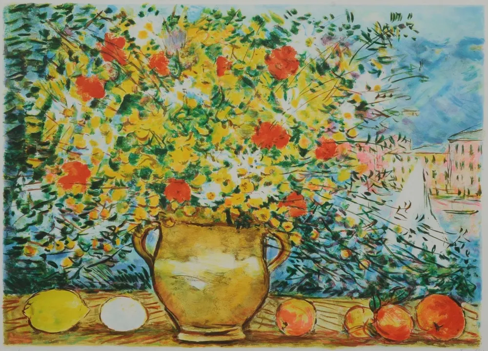 Lithografie Cascella - Vaso di fiori