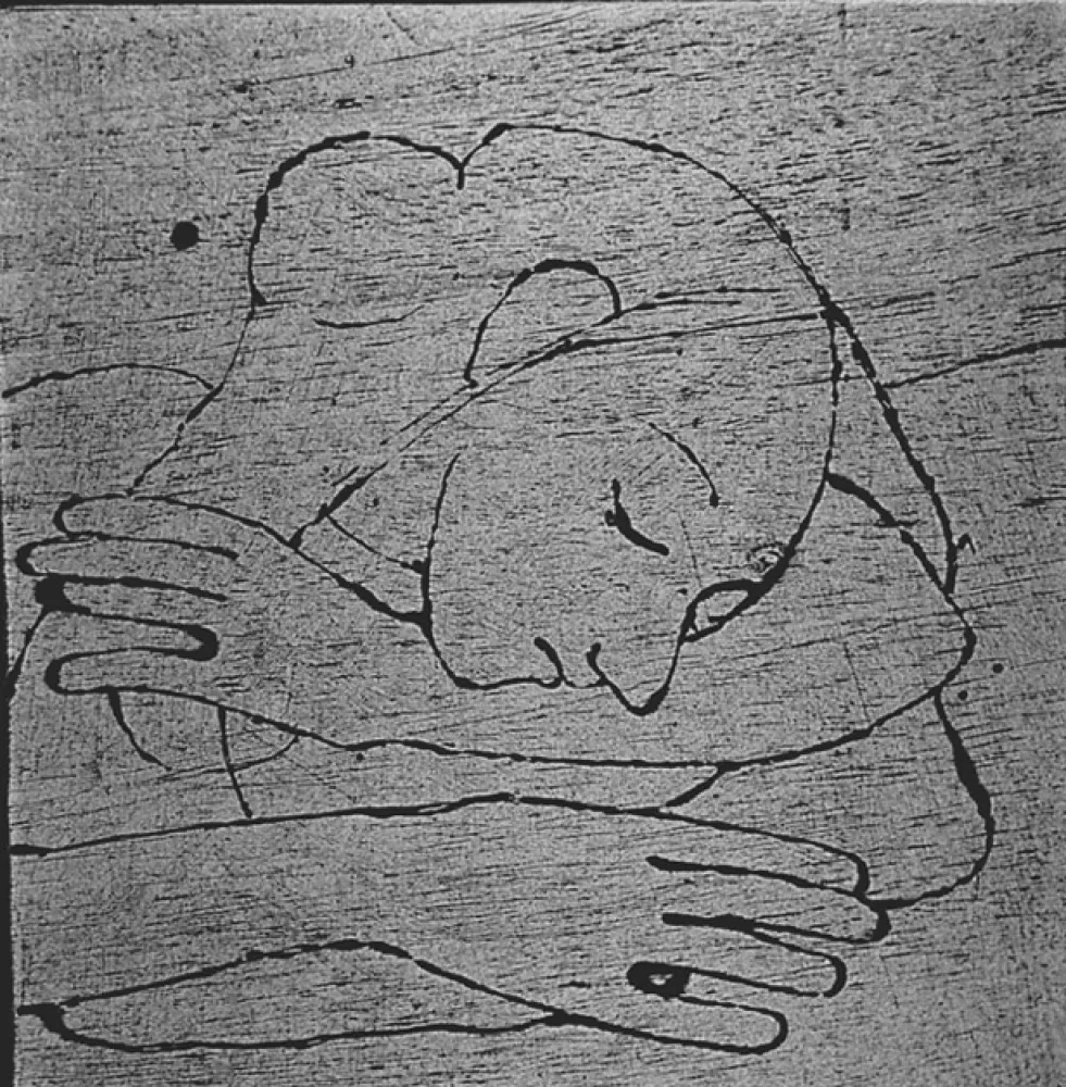 Houtsnede Casorati - Donna che si riposa