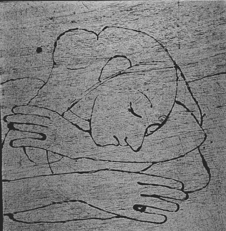 Houtsnede Casorati - Donna che si riposa