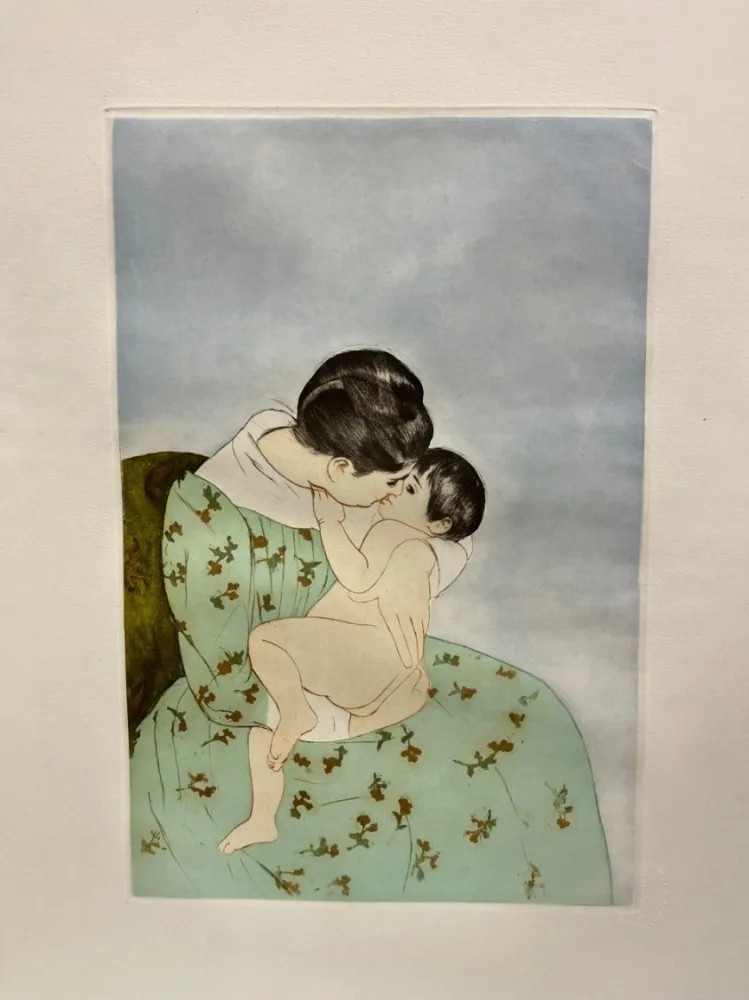 Droge Naald Cassatt - Le baiser maternel