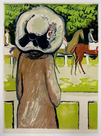 Lithografie Cassigneul  - Elégante au champ de cours