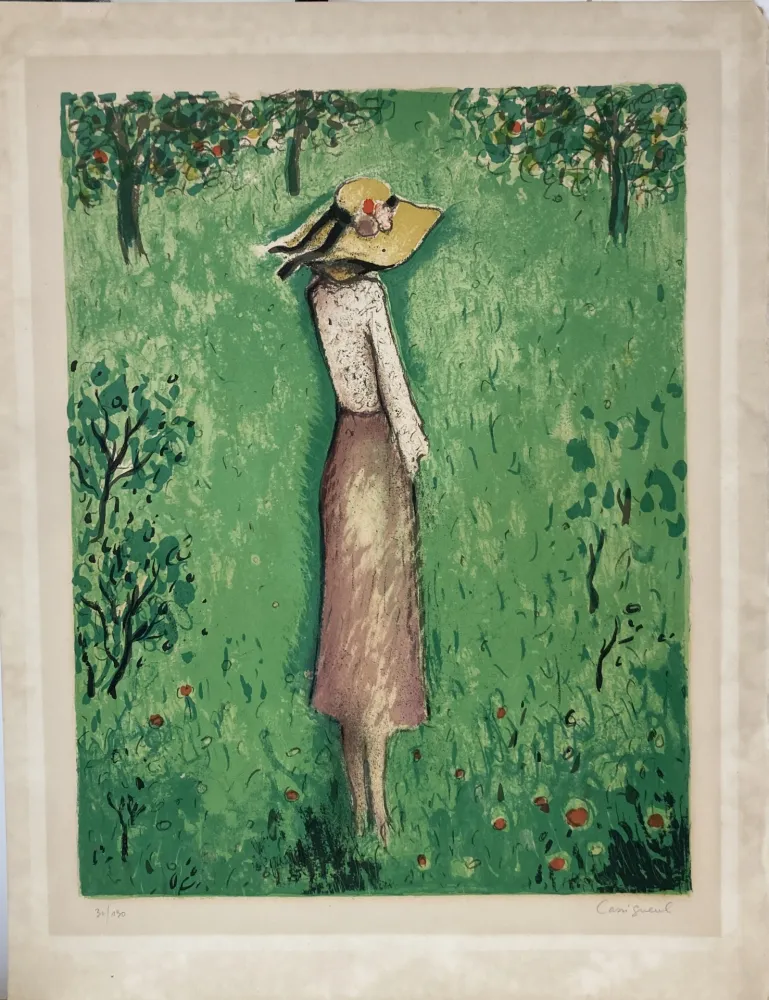 Lithografie Cassigneul  - Jean-Pierre Cassigneul (né en 1935) Les Pommiers -  1974.
