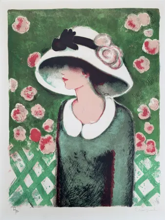 Lithografie Cassigneul  - La Roseraie