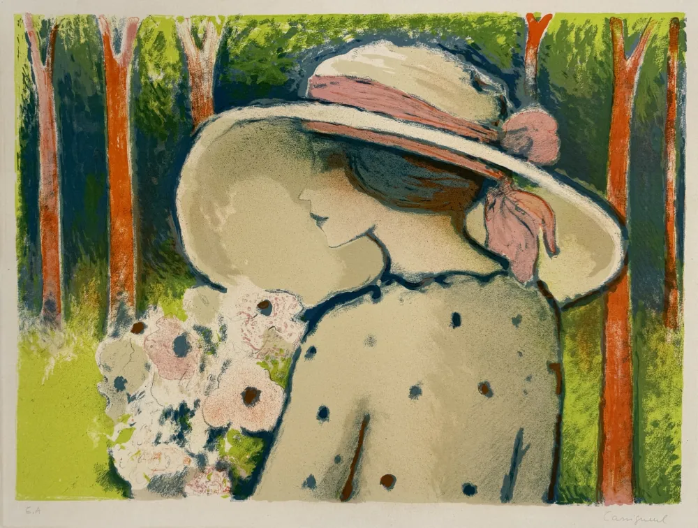 Lithografie Cassigneul  - Le Arbes Rouge