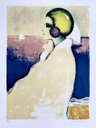 Lithografie Cassigneul  - Le Bonnet de Bain