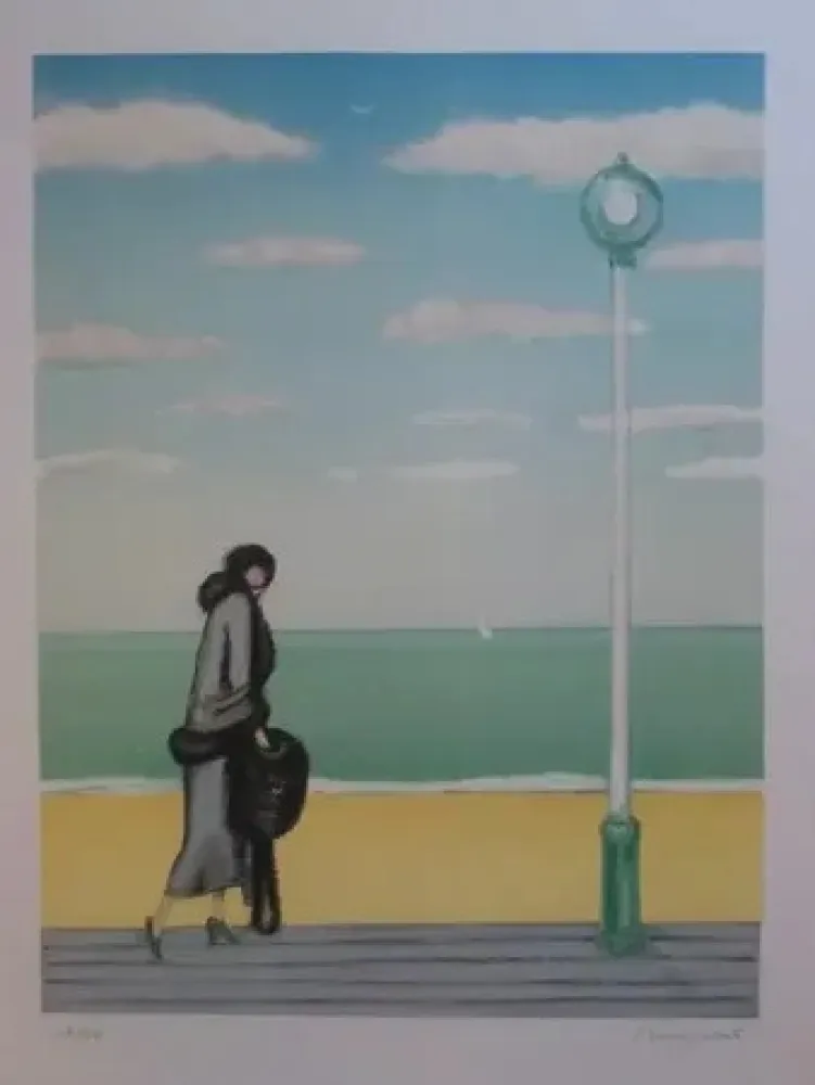 Lithografie Cassigneul  - LE LAMPADAIRE 1976 
