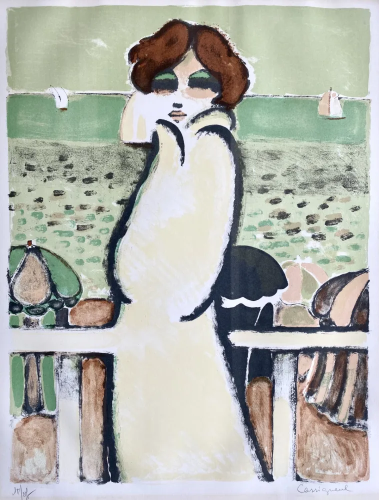 Lithografie Cassigneul  - Le Peignoir de Bain