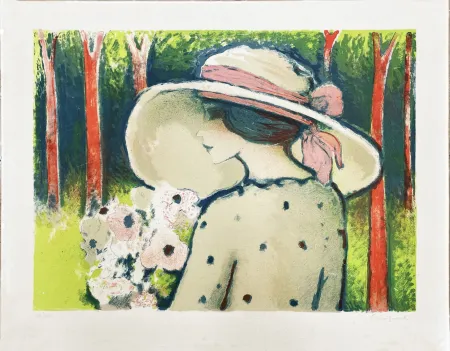 Lithografie Cassigneul  -  Les Arbres Rouges