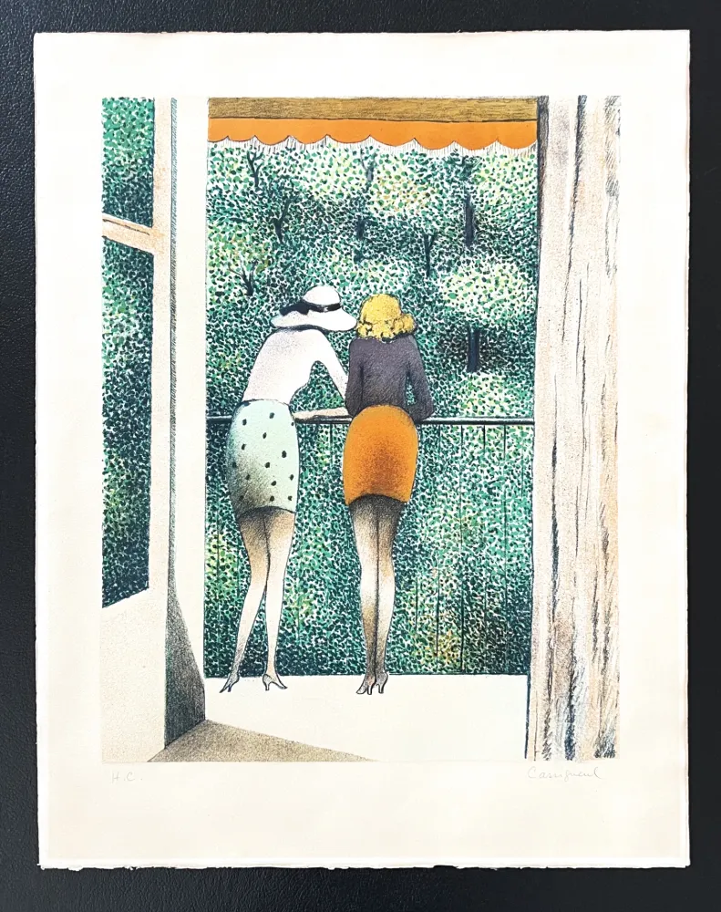 Lithografie Cassigneul  - Les deux amis 