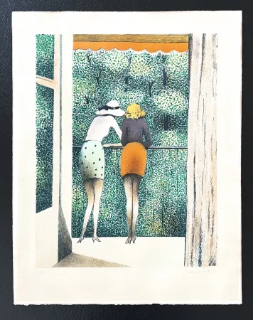 Lithografie Cassigneul  - Les deux amis 