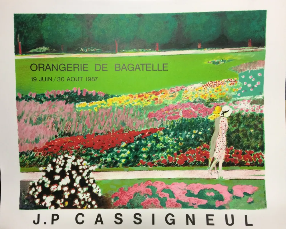 Lithografie Cassigneul  - Poster for the exhibition at Orangerie de Bagatelle